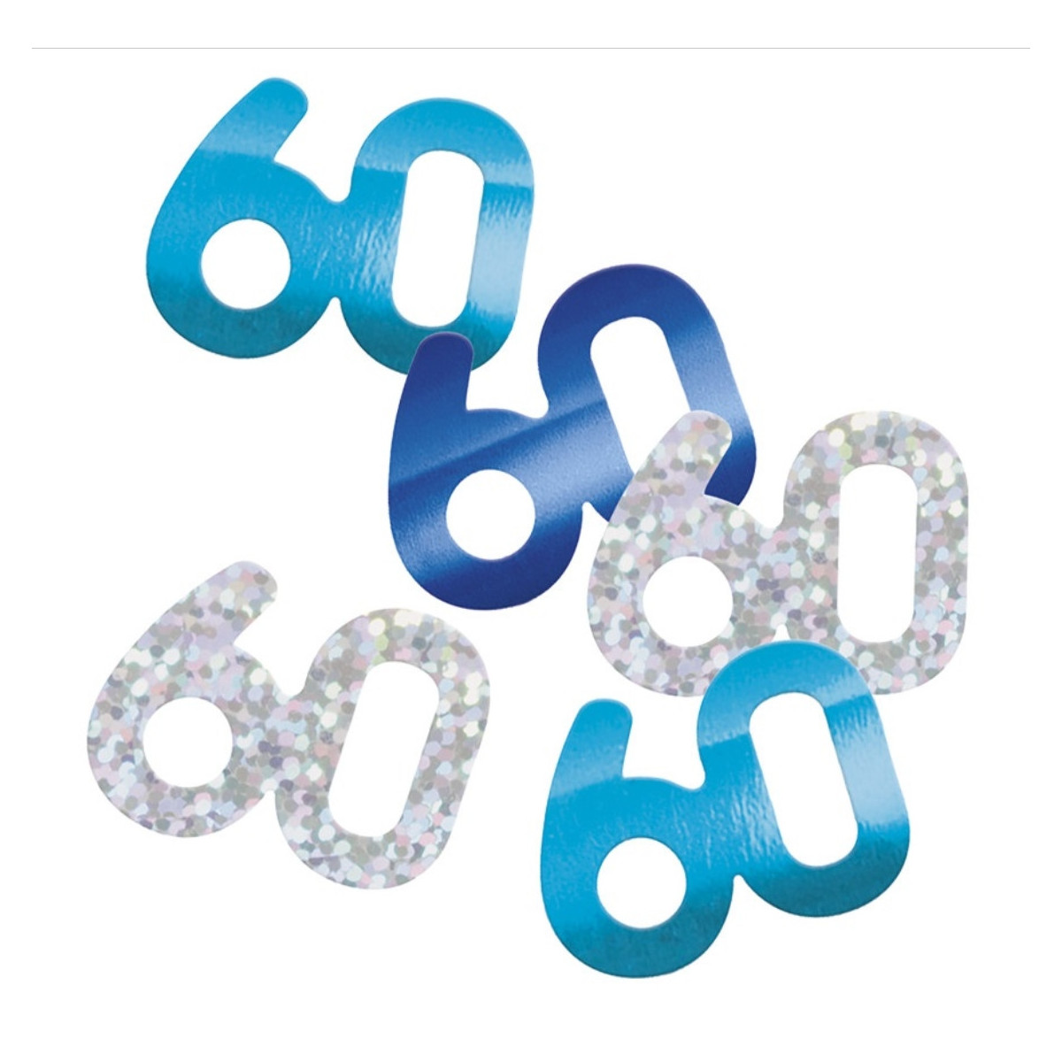 Blue 60th Birthday Confetti