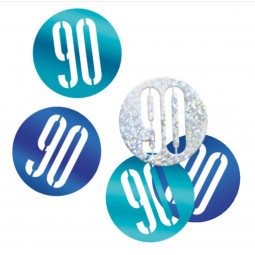 Blue 90th Birthday Confetti