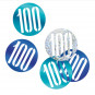 Blue 100th Birthday Confetti