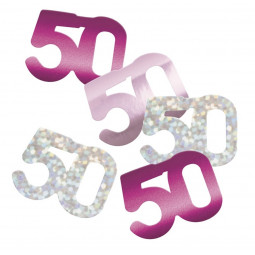 Pink 50th Birthday Confetti