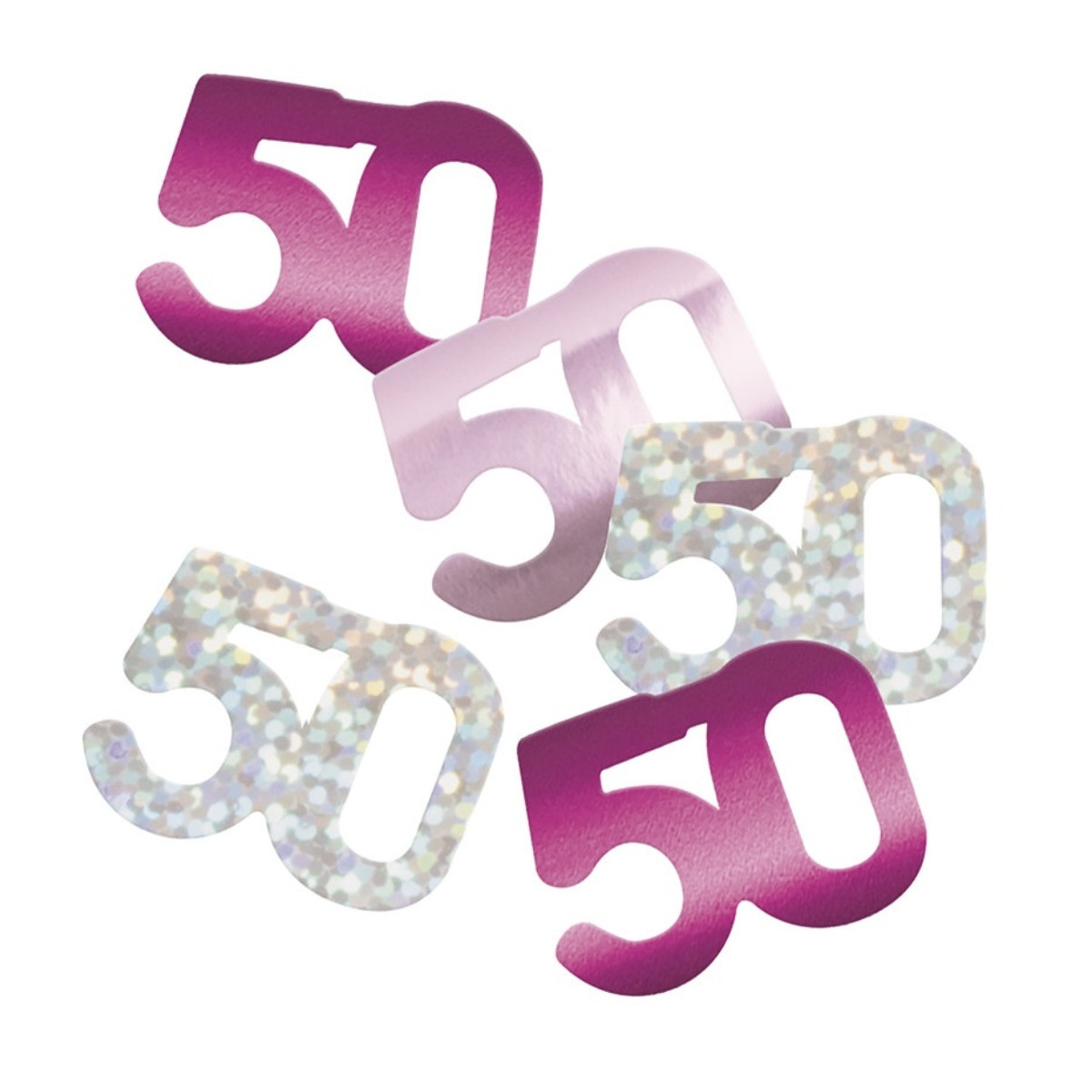 Pink 50th Birthday Confetti