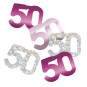 Pink 50th Birthday Confetti