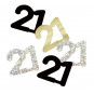 Black 21st Birthday Confetti