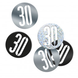 Black 30th Birthday Confetti