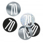 Black 70th Birthday Confetti
