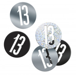 Black 13th Birthday Confetti