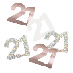 Rose Gold 21st Birthday Confetti