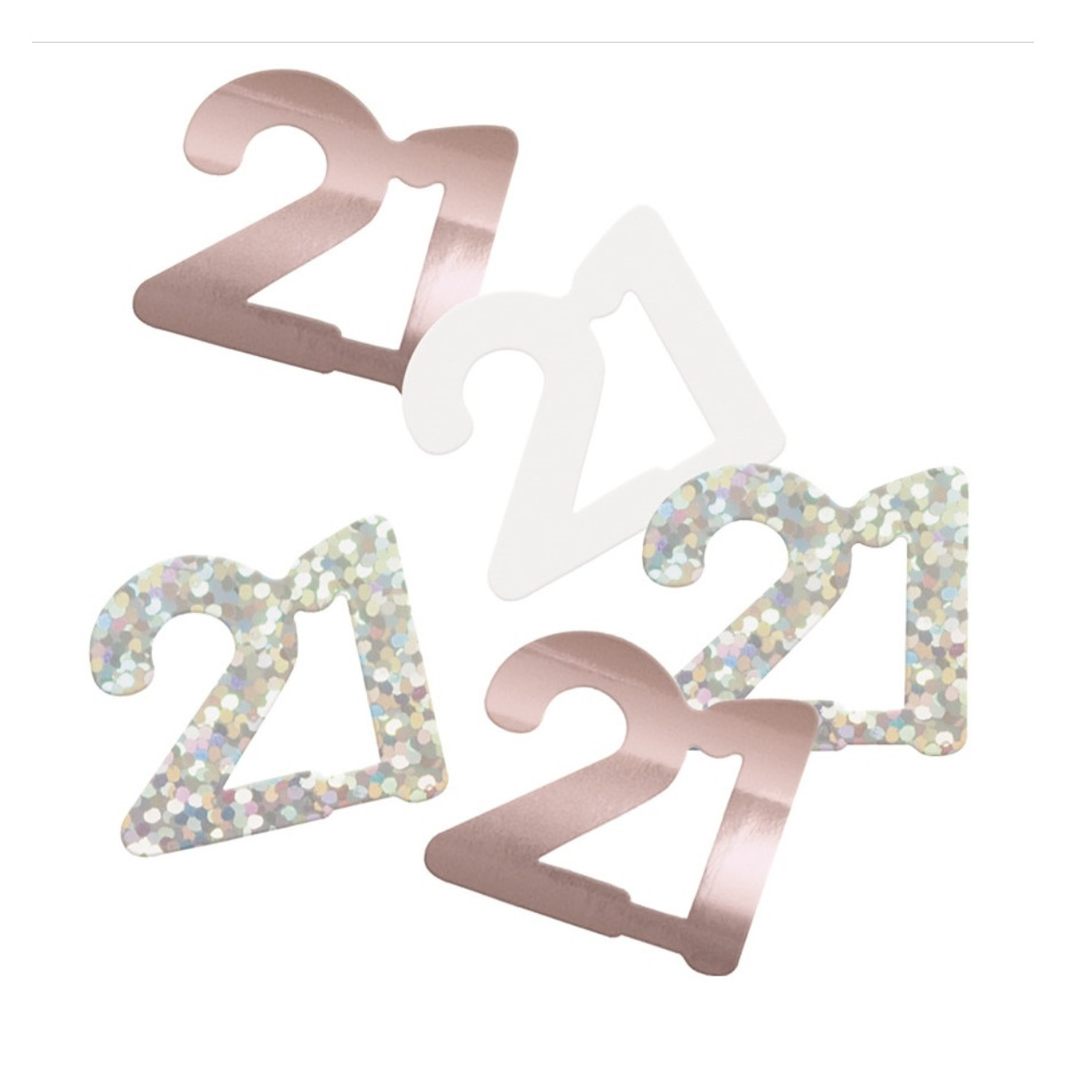 Rose Gold 21st Birthday Confetti