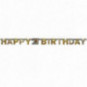 Gold Happy 21st Birthday Banner