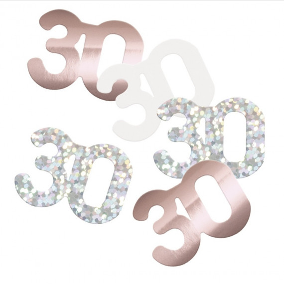 Rose Gold 30th Birthday Confetti