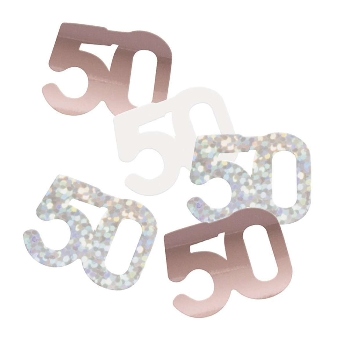 Rose Gold 50th Birthday Confetti