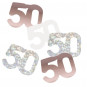 Rose Gold 50th Birthday Confetti