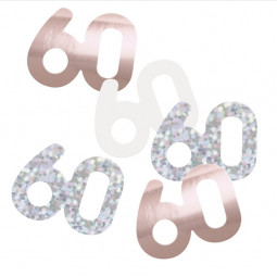 Rose Gold 60th Birthday Confetti