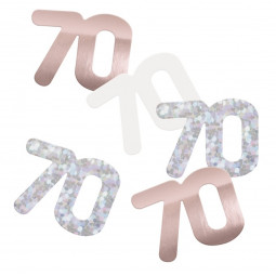 Rose Gold 70th Birthday Confetti