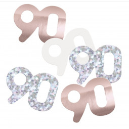 Rose Gold 90th Birthday Confetti