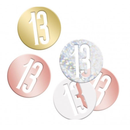 Rose Gold 13th Birthday Confetti