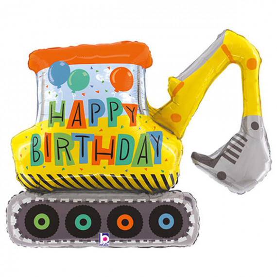 Digger Supershape Foil Balloon - Inflated