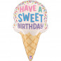 Have A Sweet Birthday Ice Cream Supershape Foil Balloon - Inflated