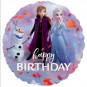 Frozen Happy Birthday Round Foil Balloon - Inflated