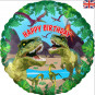 Jurassic World Happy Birthday Round Foil Balloon - Inflated