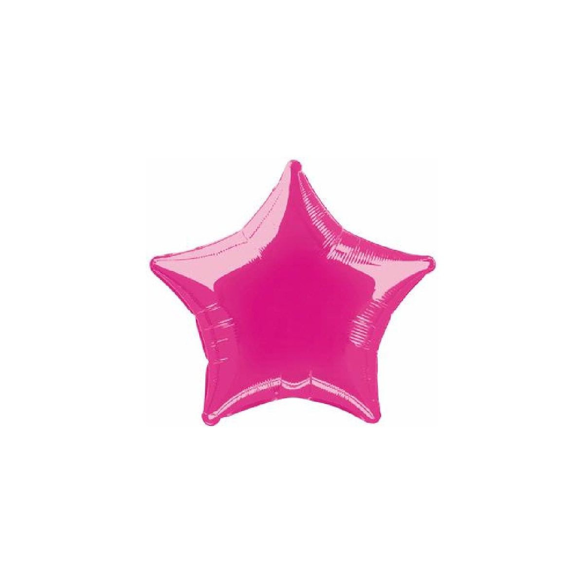 Hot Pink Star Foil Balloon - Inflated Hot Pink Star Foil Balloon - Inflated