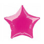 Hot Pink Star Foil Balloon - Inflated Hot Pink Star Foil Balloon - Inflated