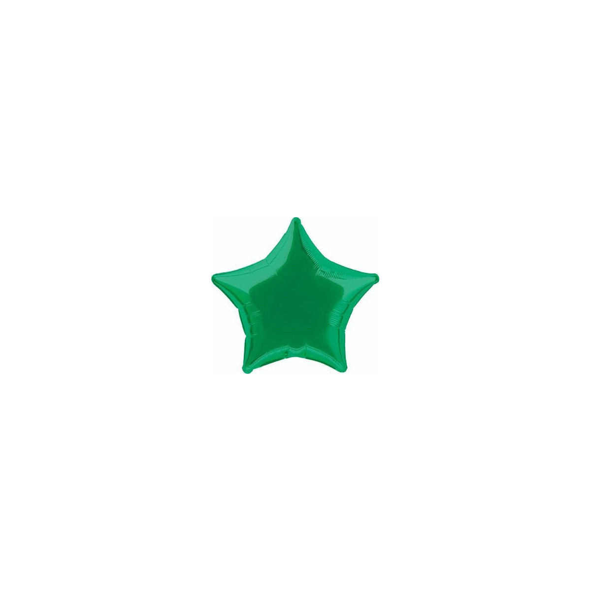 Green Star Foil Balloon - Inflated Green Star Foil Balloon - Inflated