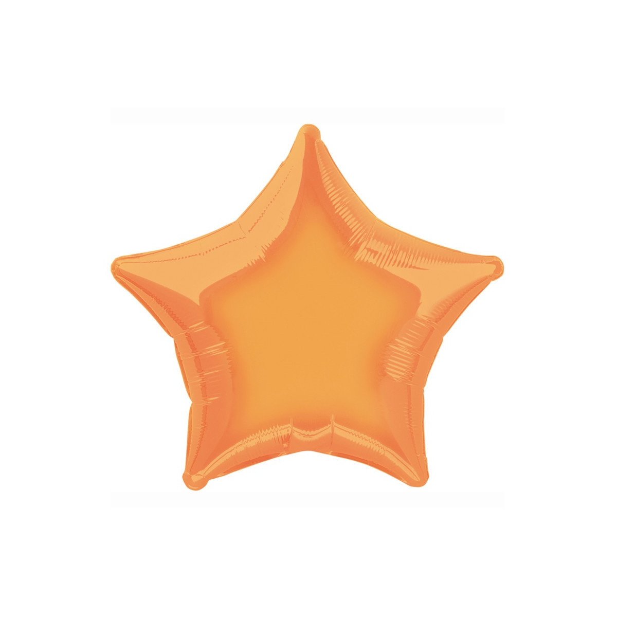 Orange Star Foil Balloon - Inflated Orange Star Foil Balloon - Inflated