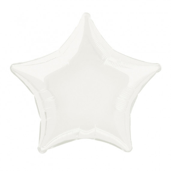 White Star Foil Balloon - Inflated White Star Foil Balloon - Inflated