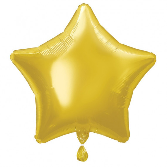 Gold Star Foil Balloon - Inflated Gold Star Foil Balloon - Inflated