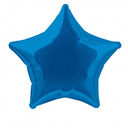 Dark Blue Star Foil Balloon - Inflated