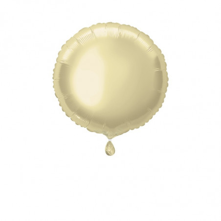 White Gold Round Foil Balloon - Inflated