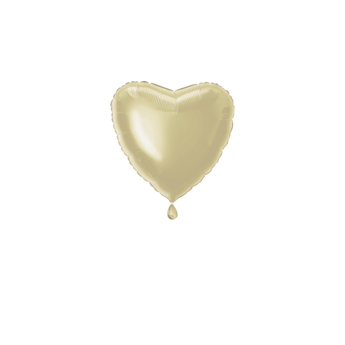 White Gold Heart Foil Balloon - Inflated White Gold Heart Foil Balloon - Inflated