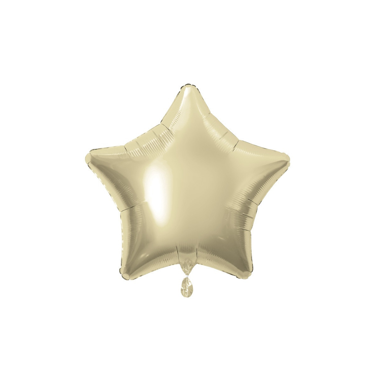 White Gold Star Foil Balloon - Inflated White Gold Star Foil Balloon - Inflated