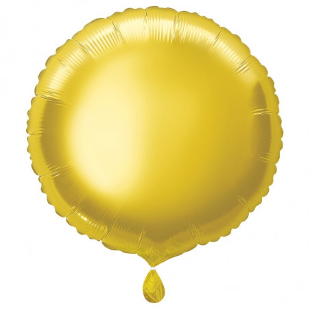 Gold Round Foil Balloon - Inflated