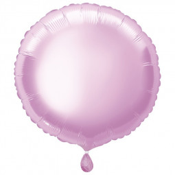 Pink Round Foil Balloon - Inflated