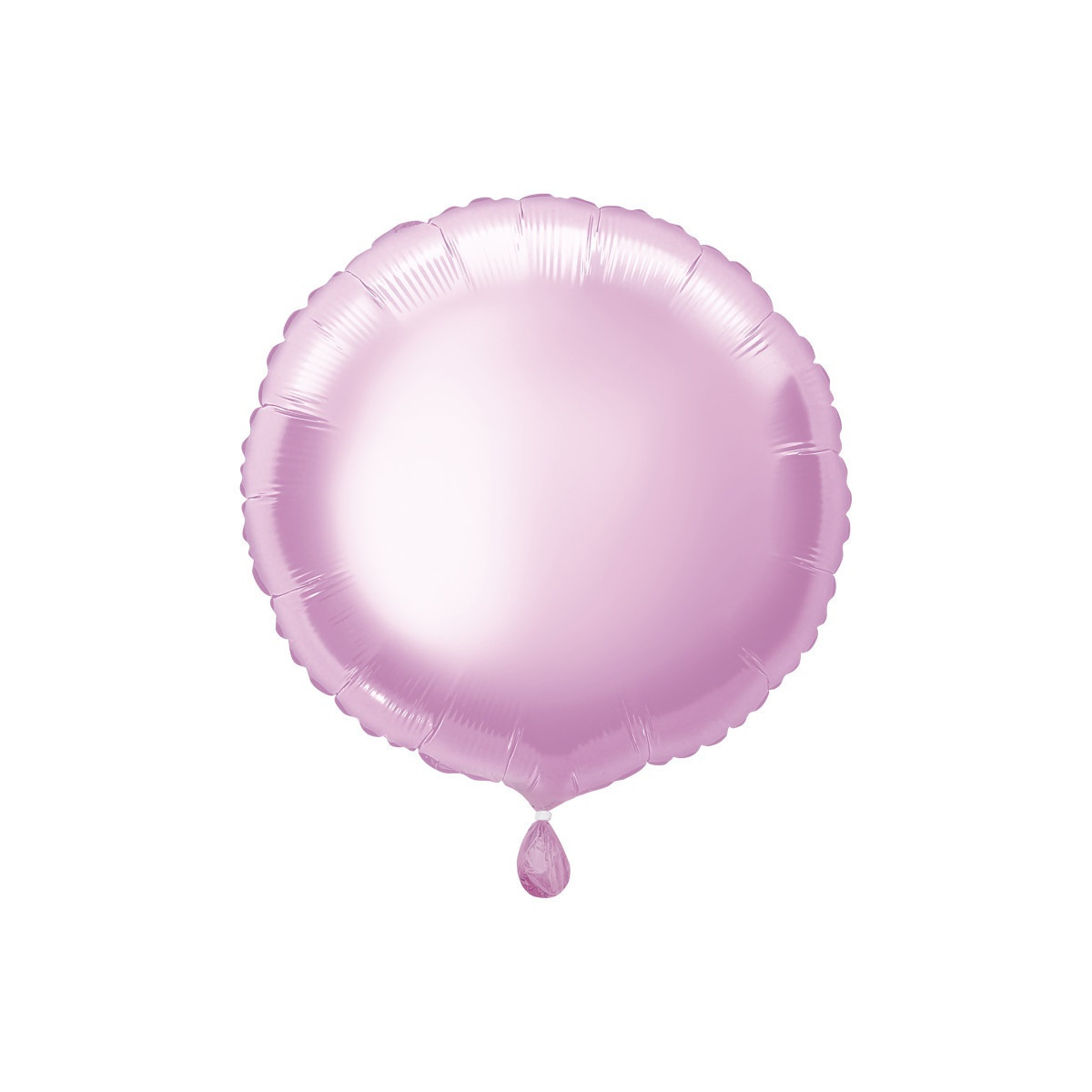 Pink Round Foil Balloon - Inflated Pink Round Foil Balloon - Inflated