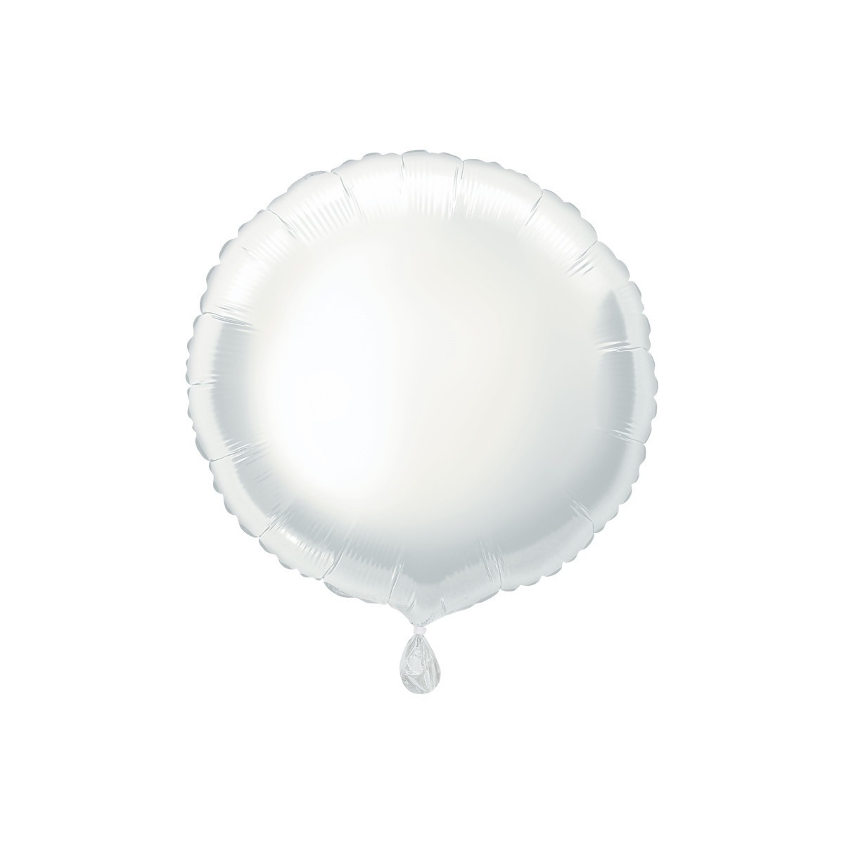 White Round Foil Balloon - Inflated White Round Foil Balloon - Inflated