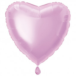 Pink Heart Foil Balloon - Inflated