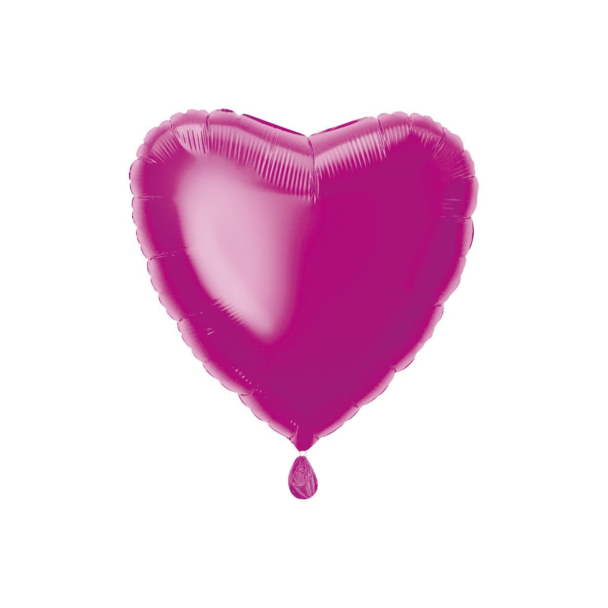 Hot Pink Heart Foil Balloon - Inflated Hot Pink Heart Foil Balloon - Inflated