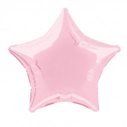 Pink Star Foil Balloon - Inflated