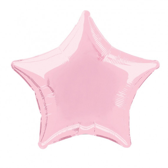 Pink Star Foil Balloon - Inflated Pink Star Foil Balloon - Inflated