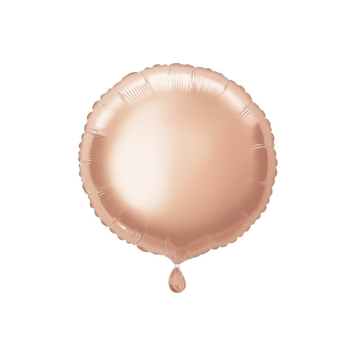 Rose Gold Round Foil Balloon - Inflated Rose Gold Round Foil Balloon - Inflated