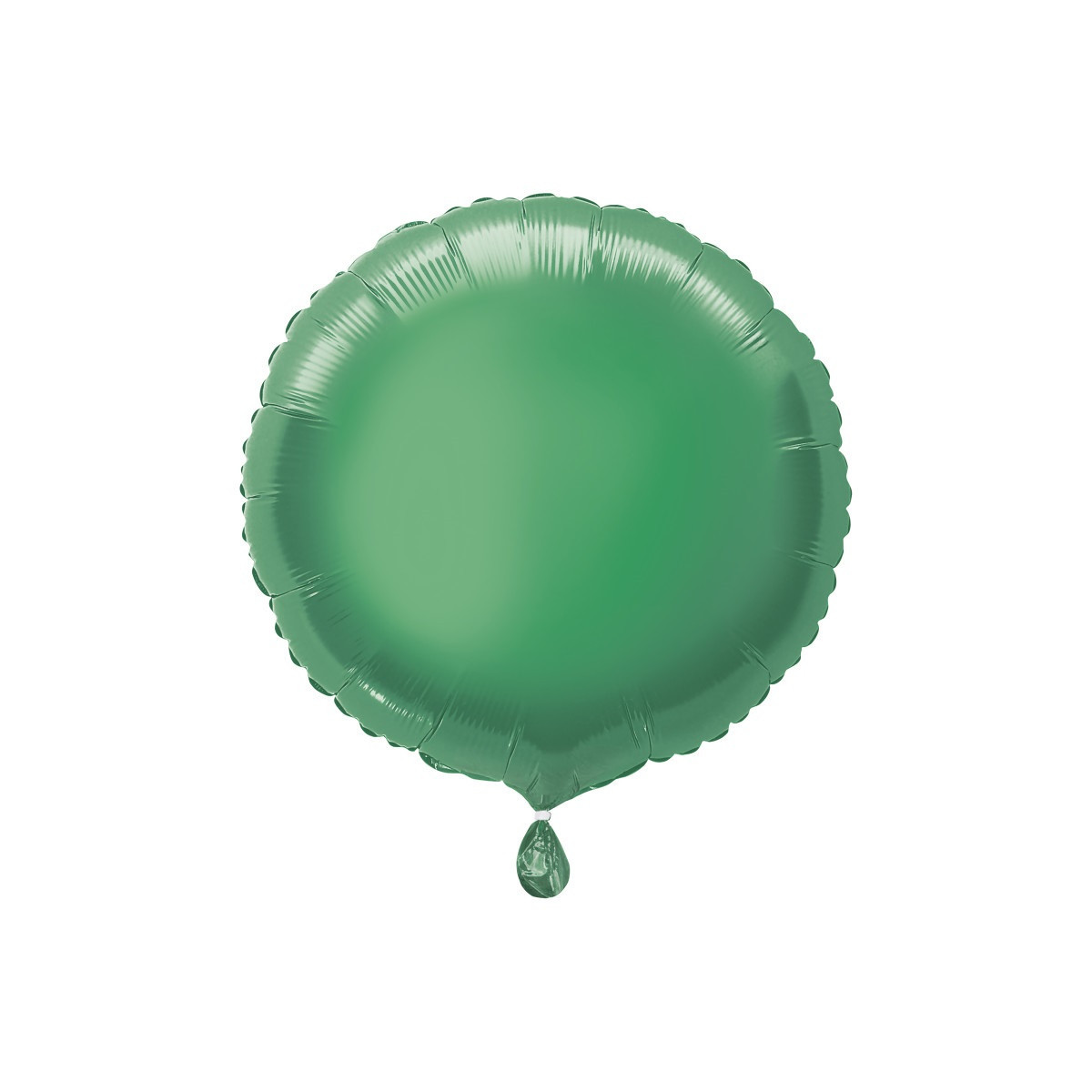 Green Round Foil Balloon - Inflated Green Round Foil Balloon - Inflated
