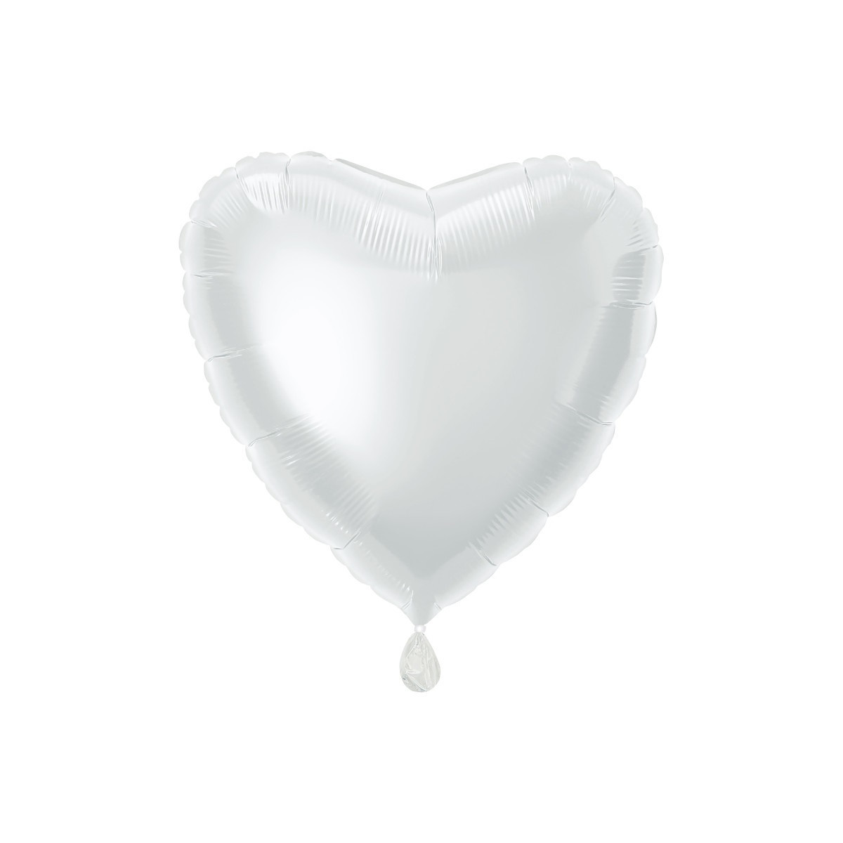 White Heart Foil Balloon - Inflated White Heart Foil Balloon - Inflated