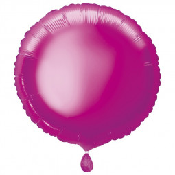 Hot Pink Round Foil Balloon - Inflated
