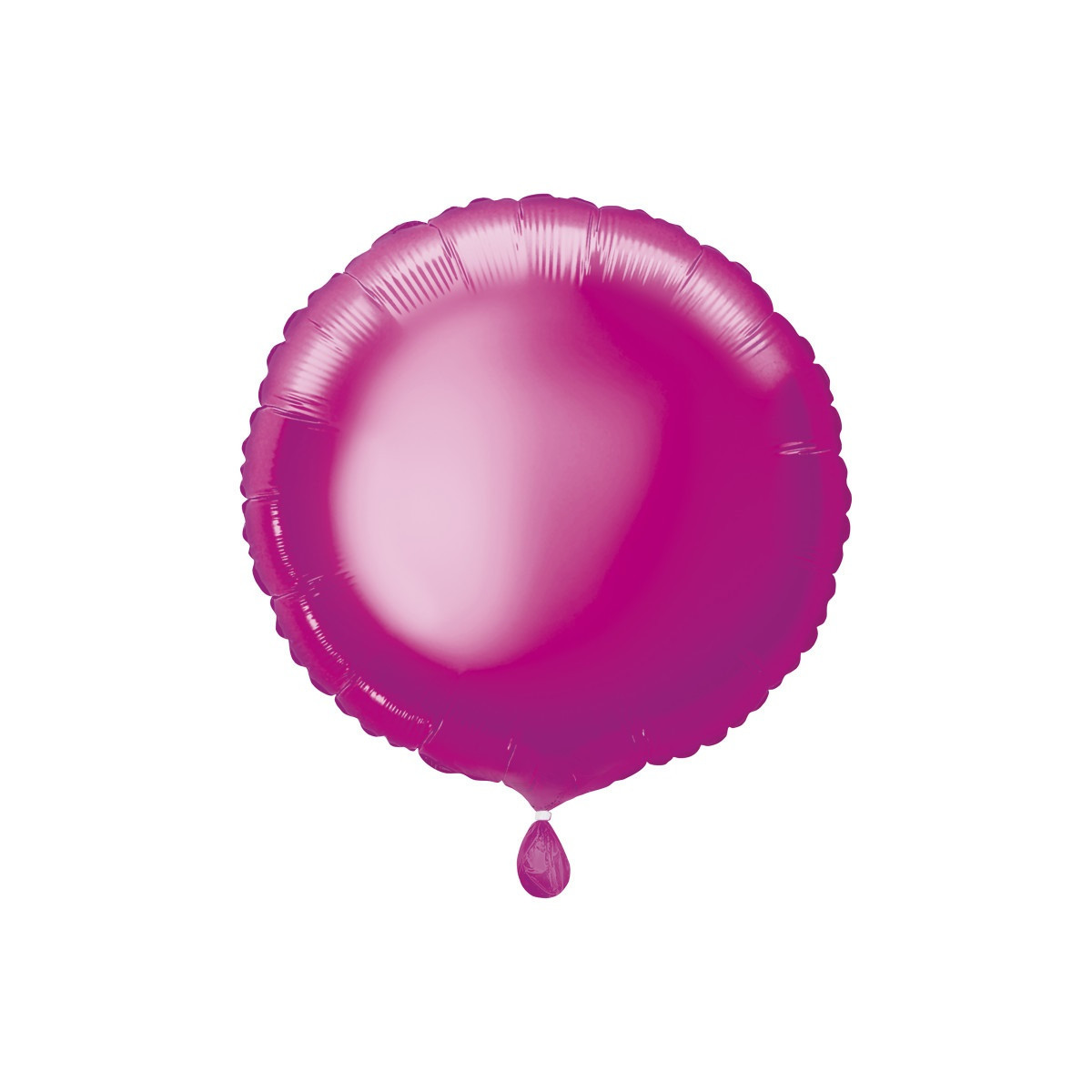 Hot Pink Round Foil Balloon - Inflated Hot Pink Round Foil Balloon - Inflated
