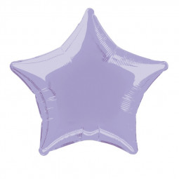 Lavender Star Foil Balloon - Inflated