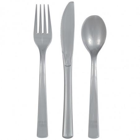 Silver Plastic Cutlery
