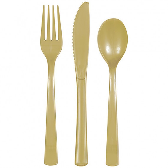 Gold Plastic Cutlery Gold Plastic Cutlery
